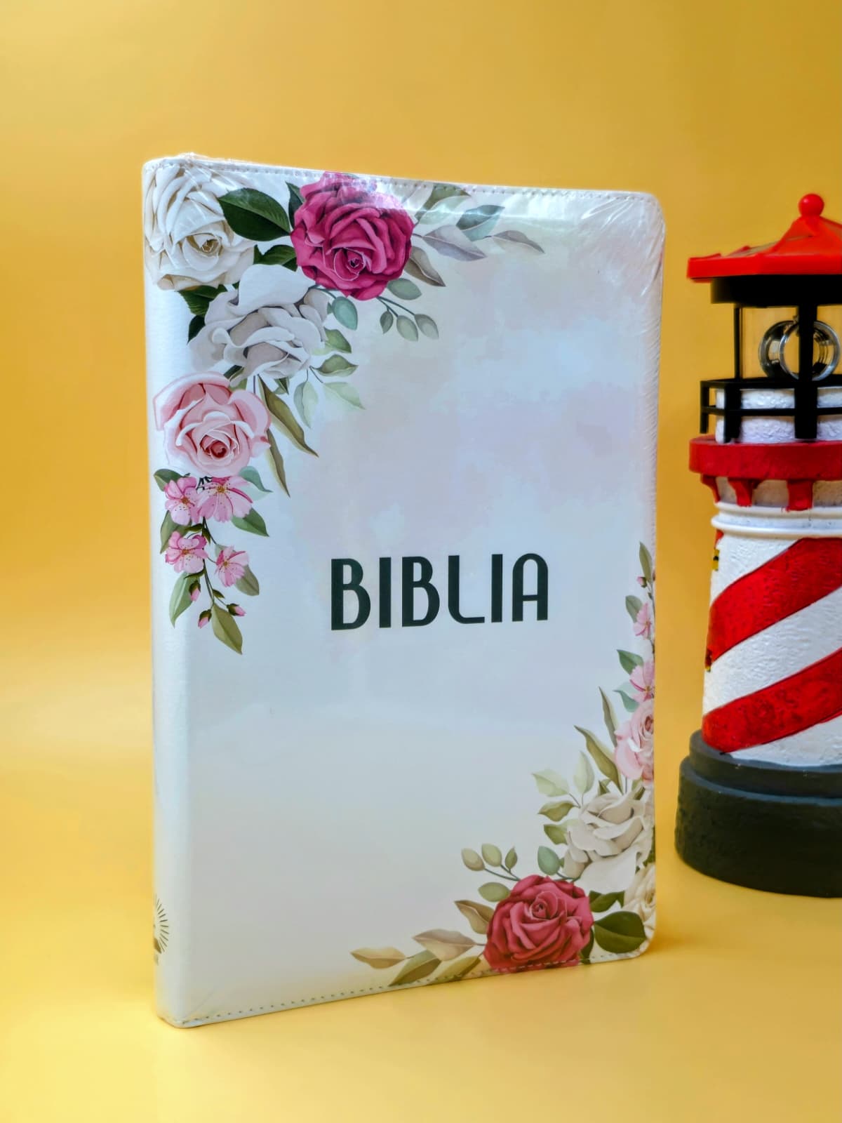 Biblia SBIR 056 ZTI Floral Alb